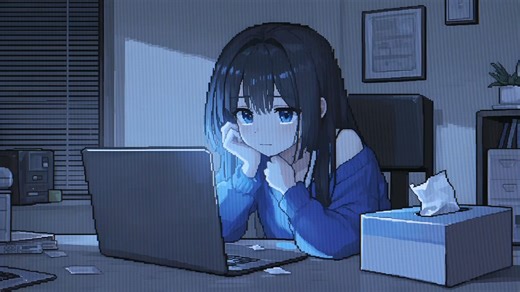 后来啊，我的生活越来越苦涩，再也看不得任何 bad ending 结局的东西【Lofi & Chill Type Beat/AI像素】