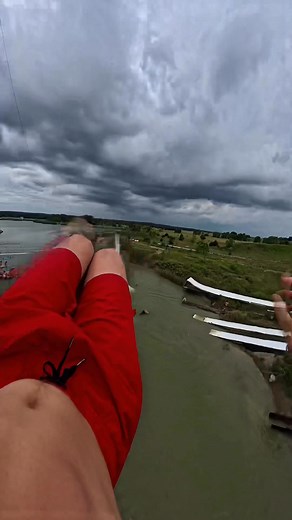 Terrifying trapeze swing off homemade dive tower #diy #adrenaline #pov | Matts Jumps | Facebook