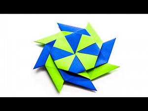 How to make 8 pointed transforming ninja star - Paper star