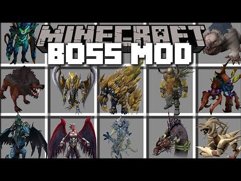 Minecraft BOSS MOD / FIGHT HUGE MOBS AND SURVIVE THE BATTLE AGAINST MONSTERS!! Minecraft