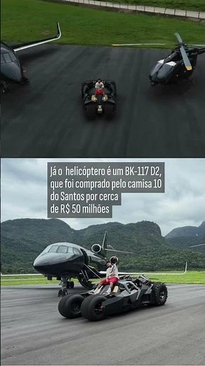 BATMÓVEL, JATO E HELICÓPTERO: NEYMAR EXIBE FROTA DE LUXO