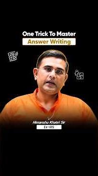 One Trick To Master Answer Writing! #upsc #sarrthiias #himanshusir