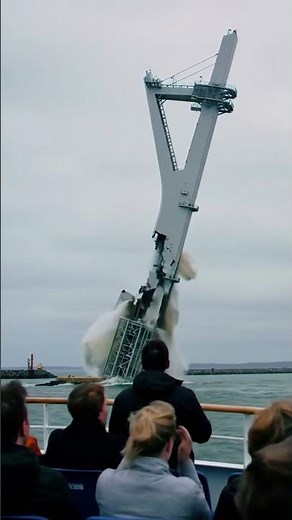 This is what a controlled demolition at sea looks like. #engineering