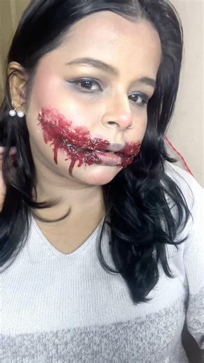 HORROR PROSTHETIC MAKEUP ❤️ ❤️ #SHORT #horror #makeup