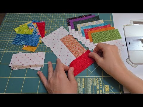 Gorgeous easy quilck patchwork idea just with simple 2" (5cm) strips you should try ✨️