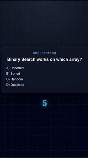 Binary Search works on which array? ⏱️ | DSA MCQ