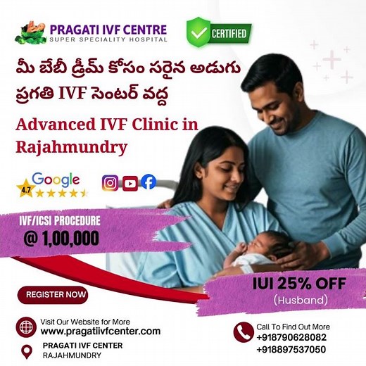 💫 IUI – Flat 25% OFF💫 IVF & ICSI – Just ₹1,00,000/- #pragathiivfcenter