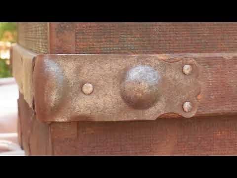 Cleaning up an antique steamer trunk 1