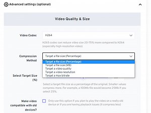 Compress mp4 video files