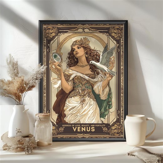 Venus Goddess Poster, Roman Goddess Venus, Goddess of Love, Beauty, and Fertility, Roman Mythology, Ancient Rome Art - Etsy