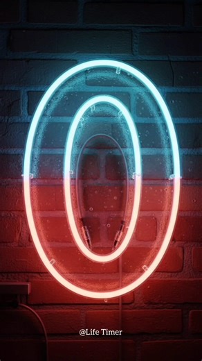 Colorful Neon 0 to 9 Count Up | Satisfying Light #countup #timer #shorts