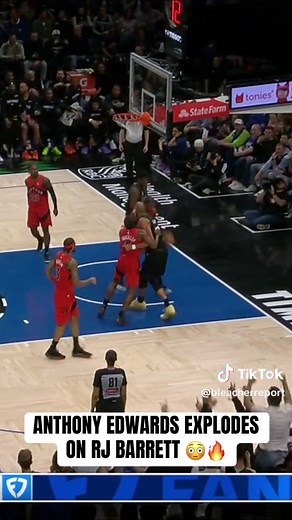 Anthony Edwards Dunks on RJ Barrett: NBA Highlights