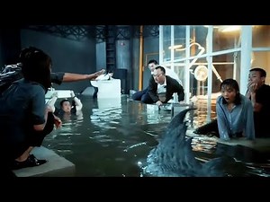 The mutant shark is anesthetized and suddenly wakes up to attack!