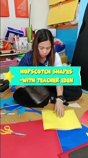 Hopscotch shapes game activity for kids.