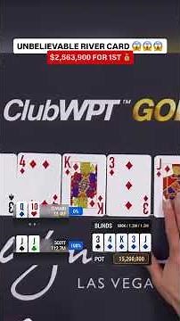 INSANE RIVER at $2.5 MILLION WPT World Championship Final Table 😟 #wpt #poker #shorts