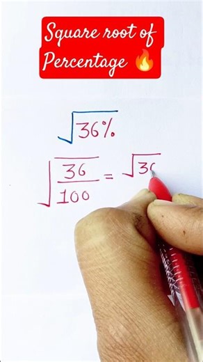 Square root of Percentage 🔥