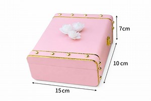 Pink Jewelry Box | Elegant Storage Case With Gold Detail - Etsy UK