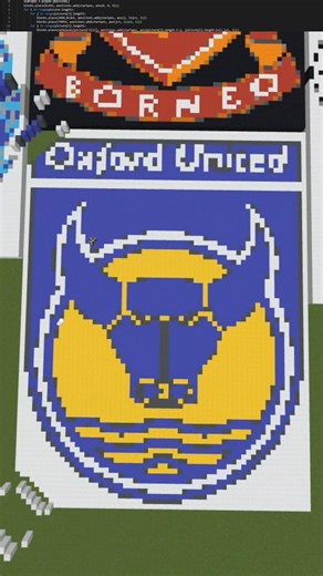 Oxford FC Revealed in Minecraft Sand Art 🟡🔵 | #Shorts