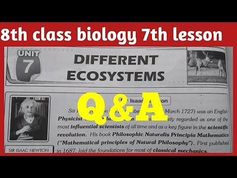 8th class biology 7th lesson question answers/Different Ecosystems/‪@kthyoutube152‬