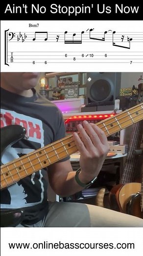 Ain't No Stoppin' Us Now [Bass TAB + Notation]
