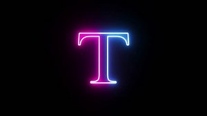 Glowing Neon Capital Letter Alphabet T Stock Footage Video (100% Royalty-free) 3603640137 | Shutterstock