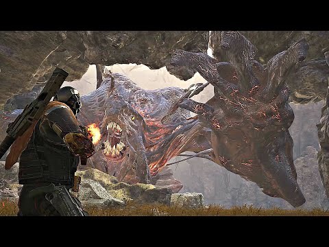 OUTRIDERS - All Bosses / Boss Fights + Ending (4K 60FPS)