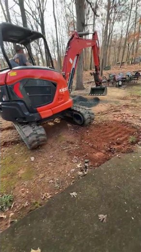 Fire pit install at the Airbnb in Belmont, NC near Lake Wylie