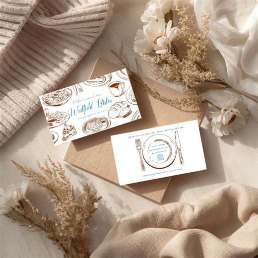 Restaurant Business Card Template | Bakery Cafe Branding Design, Editable Canva, Instant Download - Etsy