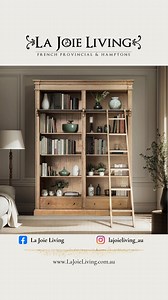 🌟 Hamptons Halifax 🏡 🪜 Features a ladder, removable shelves, a fixed top shelf, and antique-finish brass knobs 🛠️. Check it out LJL-05304 👉🏻https://lajoieliving.com.au/products/hamptons-halifax-open-library-bookcase-with-ladder-170cm 📍VIC Melbourne ☎️1800 318 318 | La Joie Living