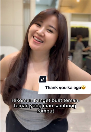 Thank you ka Ega🤩 Ga berpaling ke yang lain selalu hairextension di apple green salon🤩 Feather hair 50cm 150helai🤩 #feather #featherhair #featherhairextensions #applegreensalonbandung #salonbandunghits