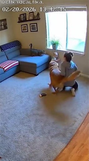 Hero Dog Saves Crawling Baby from Open Window – Shocking Security Cam Footage!
