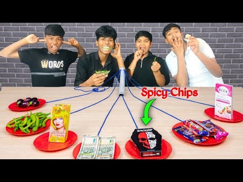 Pull The String Challenge | Eat Weird Food 🤢