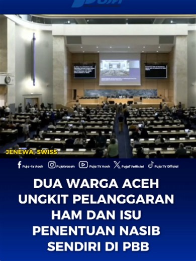 DUA WARGA ACEH UNGKIT PELANGGARAN HAM DAN ISU PENENTUAN NASIB SENDIRI DI PBB . Selengkapnya di Channel Youtube Puja TV Aceh Official: http://www.youtube.com/@pujatvacehofficial . Tiktok : @pujatvaceh Instagram : @pujatvaceh Facebook : @pujatvaceh X : @PujaTVofficial Website : www.pujatvaceh.com . #kabaraceh #viral