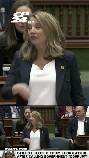 Marit Stiles ejected from Ontario legislature after heated exchange over skills fund