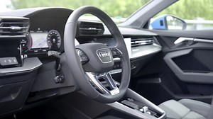 The new Audi A3 Sedan Interior Design in Turbo blue