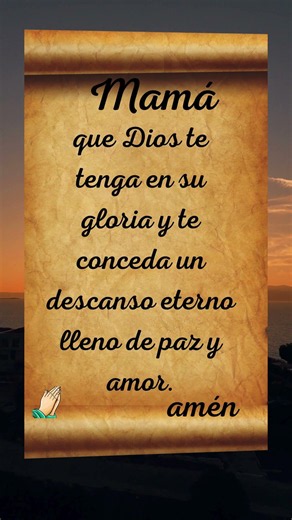 MAMÁ TE EXTRAÑO MUCHO.