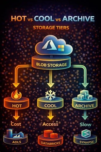 Hot vs Cool vs Archive in Azure Blob Storage.