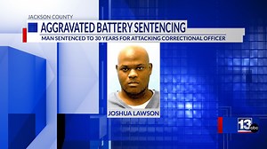 Inmate sentenced to 30 years following attack on Correctional Officer in Jackson County