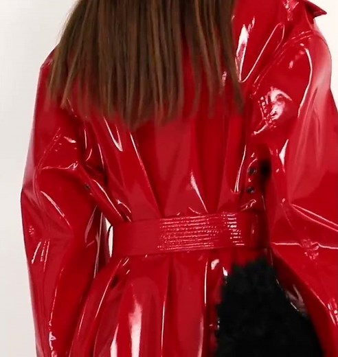 trench impermeable ciré pvc vinyl :o