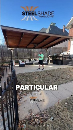 A massive steel structure from steel shade pergolas!