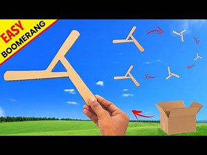 Easy Cardboard Boomerang 🪃 , how to make boomerang / returnable toy , DIY homemade toy
