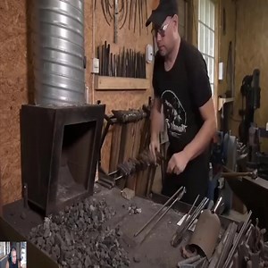 Young blacksmith makes a forged belt buckle and leather belt He works like an artist. Impressive vibe 11 | Magic To Go