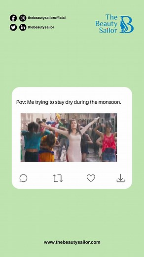 Embrace the monsoon vibes and dance in the rain like nobody's watching. If u are also a rain lover. Tap your screen twice.🌧️💃 . . #thebeautysailor #memes #memeoftheday #monsoon #summer | The Beauty Sailor