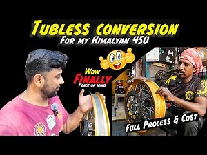 Converting my Himalayan 450 from tube to Tubeless🤩🤩 Way2speed kit🔥 Now No more worries during ride😁👌