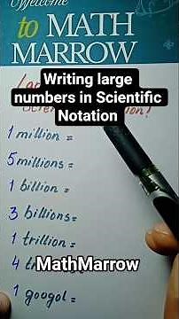 How to write Large Numbers in Scientific Notation @MathMarrow