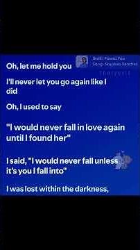 "I would never fall in love again until I found her..." 💙 | Stephen Sanchez Lyrics #Shorts