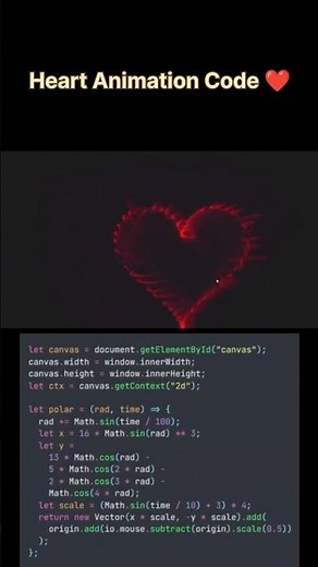 Heart Animation Using JavaScript ❤️✨ | Canvas Creative Coding | Coding With Cousins