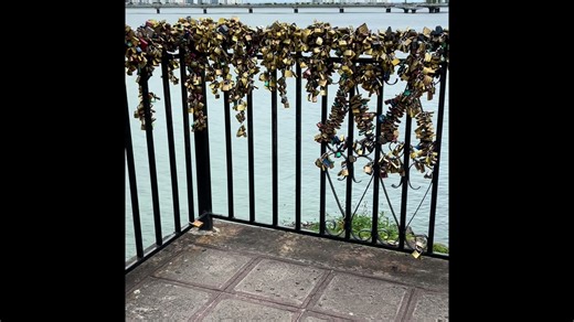 Panama has his own lock bridge* it may not be a bridge but the locks hang gracefully over the water. It’s so cool, it’s a must visit with vacationing in Panama #locks #art #water #FYP