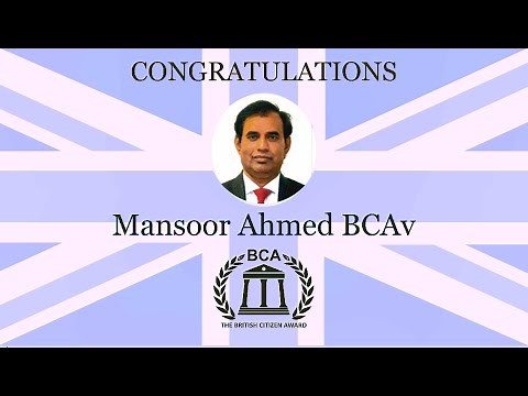 First British Bangladeshi Mansoor Honoured with British Citizen Awards 2021