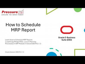 How to Schedule MRP Report | Oracle EBS R12